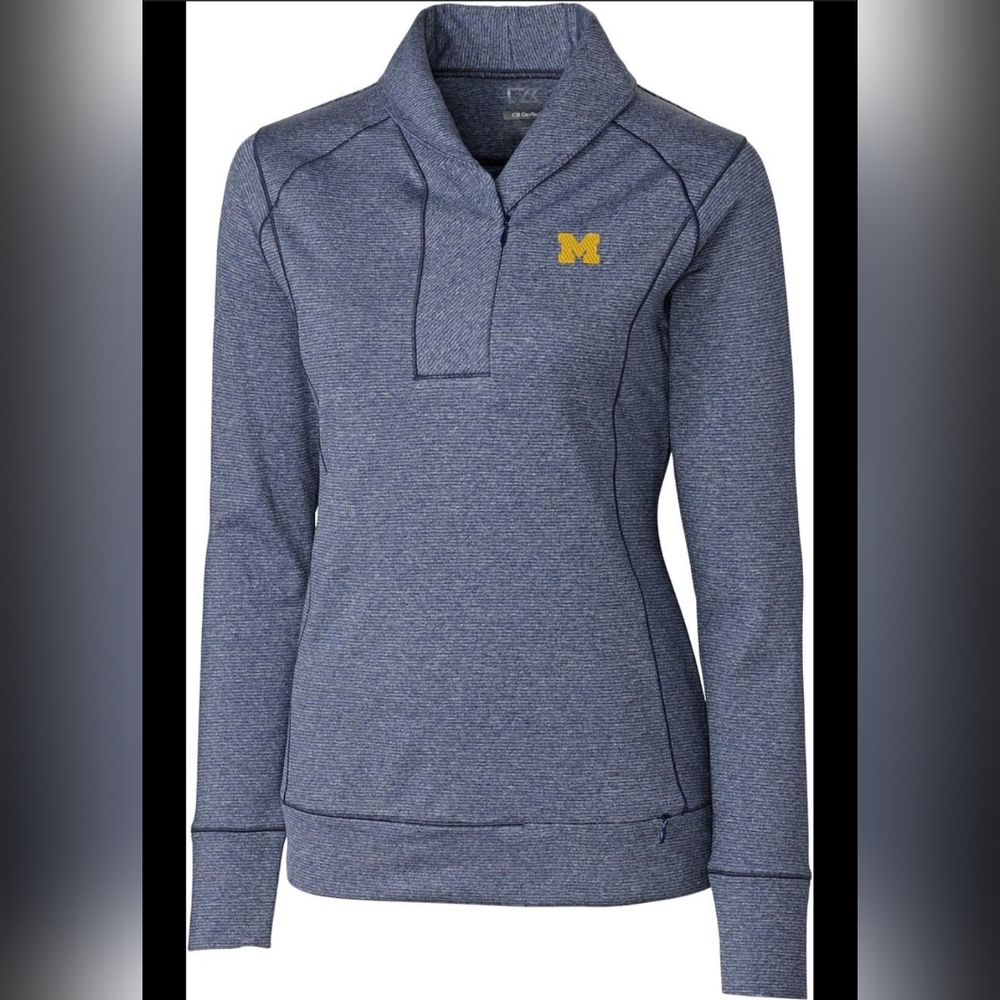 Michigan Wolverines NCAA CB DryTec Shoreline Half Zip Women’s XS Fleece